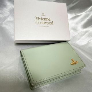 ヴィヴィアンウエストウッド(Vivienne Westwood)の【未使用品】ヴィヴィアンウエストウッド 名刺入れ カードケース グリーン(名刺入れ/定期入れ)