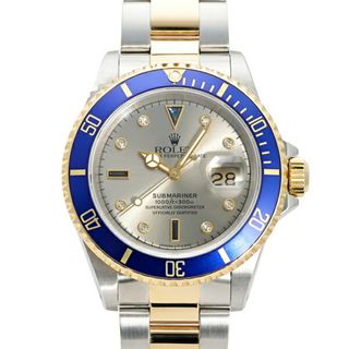 ロレックス(ROLEX)のロレックス ROLEX サブマリーナー デイト 16613SG グレー文字盤 中古 腕時計 メンズ(腕時計(アナログ))