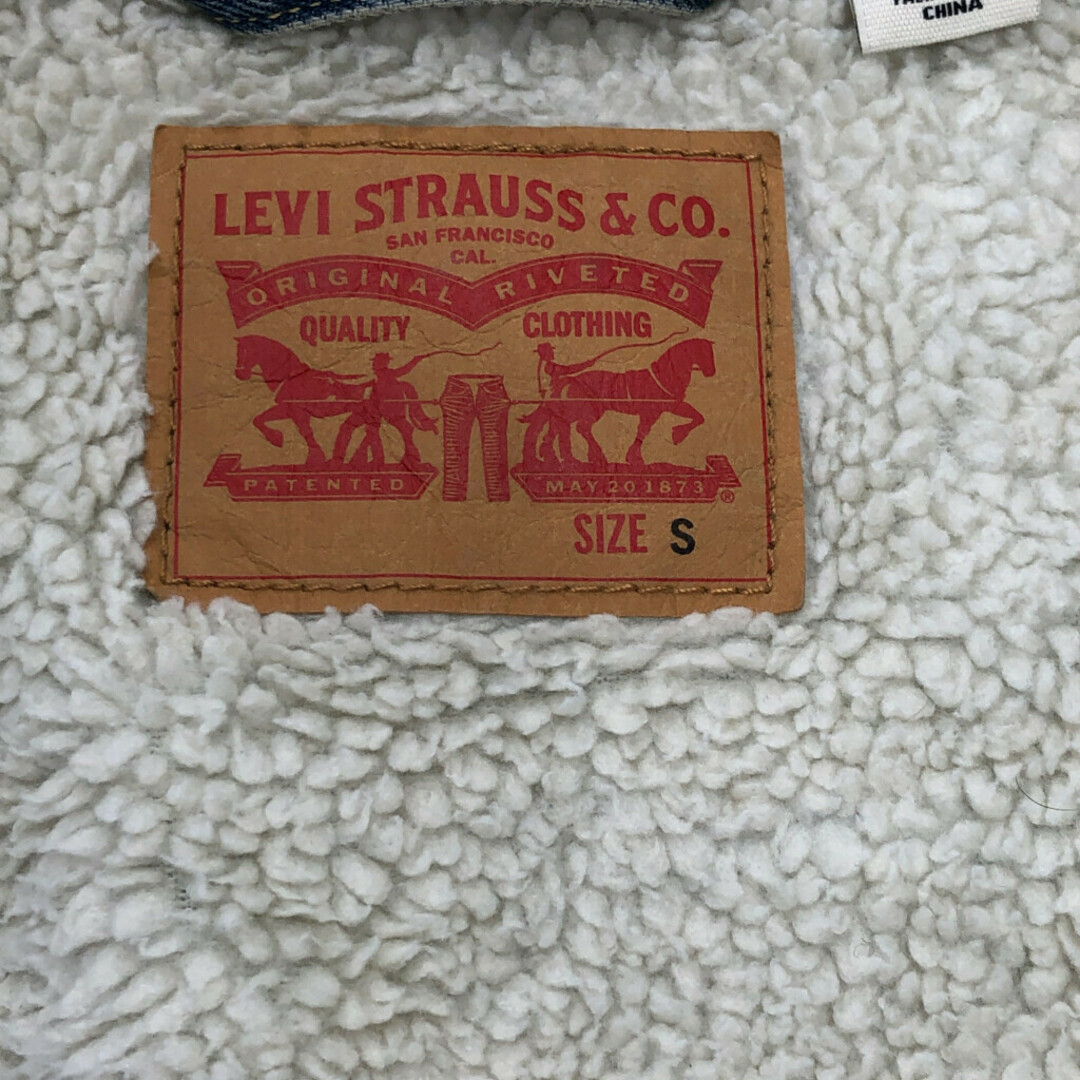 Levi's(リーバイス)のLevi's リーバイス デニムボアジャケット アメカジ ブルー (メンズ S) 中古 古着 Q2758 メンズのジャケット/アウター(Gジャン/デニムジャケット)の商品写真