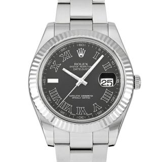 ロレックス(ROLEX)のロレックス ROLEX デイトジャスト II 116334 グレー/ローマ文字盤 中古 腕時計 メンズ(腕時計(アナログ))