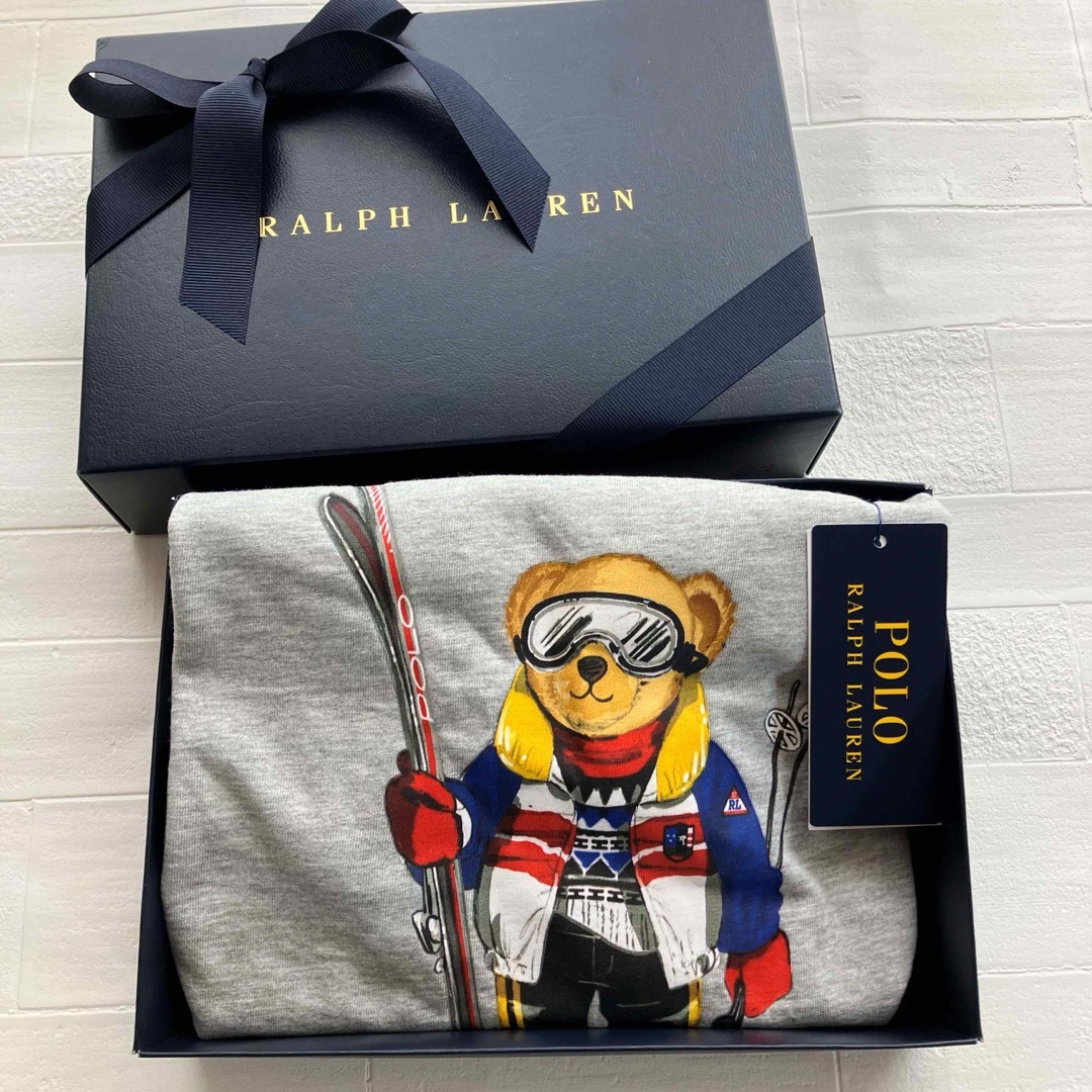 Ralph Lauren(ラルフローレン)の大人もL160cmラルフローレン ポロベア 長袖　メンズS レディースM グレー キッズ/ベビー/マタニティのキッズ服男の子用(90cm~)(Tシャツ/カットソー)の商品写真