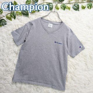 チャンピオン(Champion)のChampion チャンピオン Vネック Tシャツ ワンポイント ロゴ グレー(Tシャツ(半袖/袖なし))