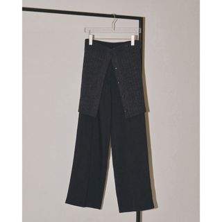 トゥデイフル(TODAYFUL)のTODAYFUL Knit Layered Trousers BLACK 38(カジュアルパンツ)