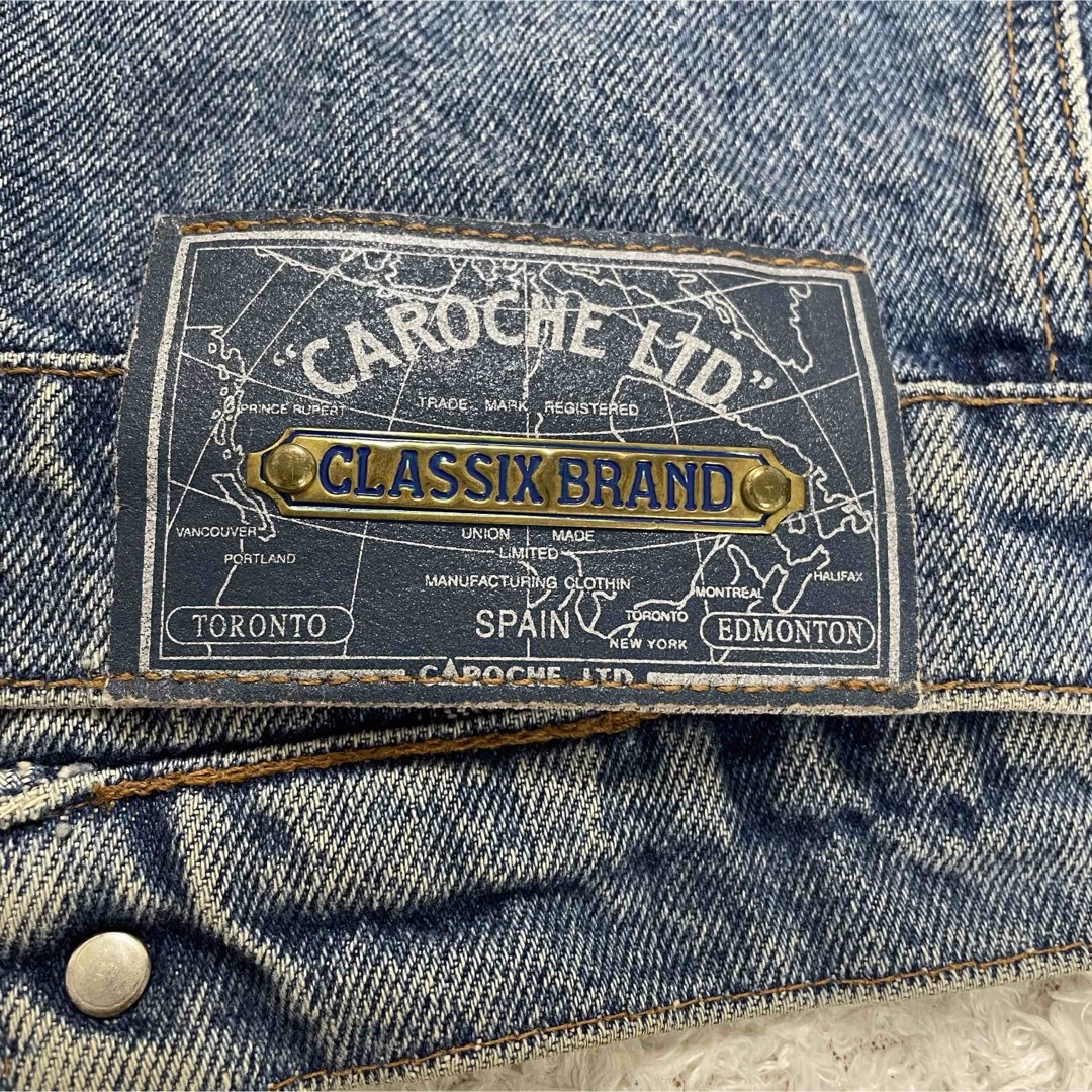 ART VINTAGE(アートヴィンテージ)の激レア★CAROCHE 90s デニム　ジャケット　古着　ビンテージ　Gジャン メンズのジャケット/アウター(Gジャン/デニムジャケット)の商品写真