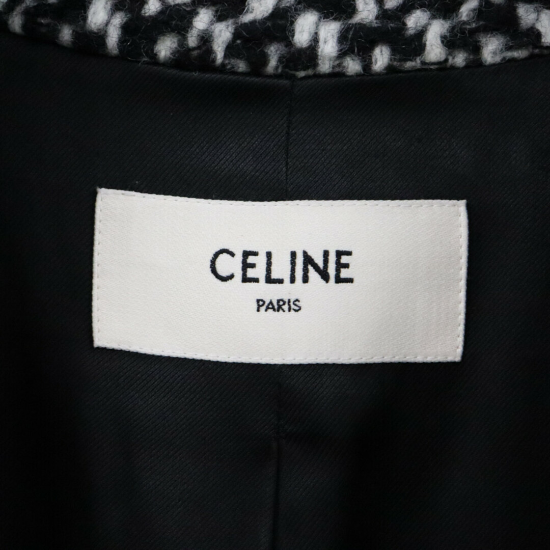 celine(セリーヌ)のCELINE セリーヌ MAC 3 BUTTONS IN TWEED COAT ツイード3ボタンマックコート ブラック レディース 2M279861E レディースのジャケット/アウター(その他)の商品写真