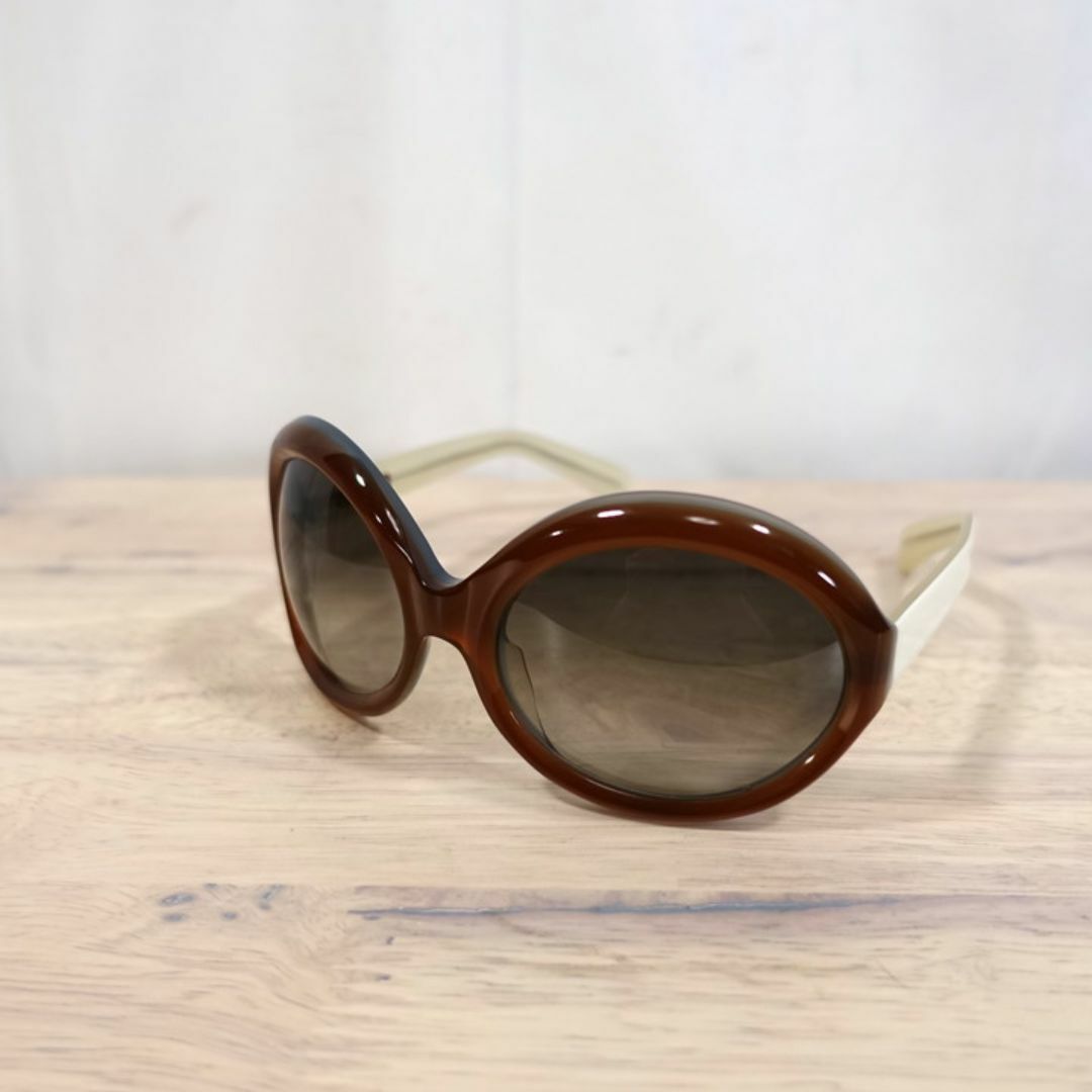 【美品】マルニ フォックス型サングラス 茶白青 MARNI 【美品】マルニ フォックス型サングラス 茶白青 MARNI