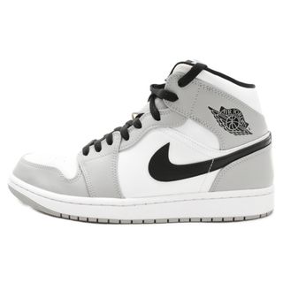 ナイキ(NIKE)のNIKE ナイキ AIR JORDAN 1 MID Smoke Grey エアジョーダン1ミッドスモークグレー ミドルカットスニーカーシューズ グレーUS10.5/28.5.5cm 554724-092(スニーカー)