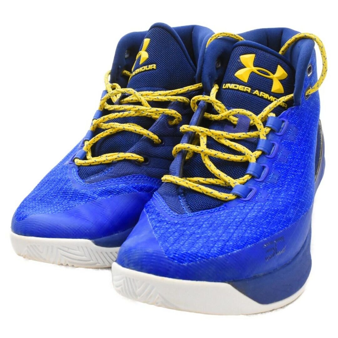 UNDERAMOUR アンダーアーマー CURRY 3 1269279-400 カリー3 ダブネイション ハイカットスニーカー ブルー/イエロー US9/27cm メンズの靴/シューズ(スニーカー)の商品写真