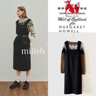 マーガレットハウエル(MARGARET HOWELL)の新品タグ付 マーガレットハウエル×フォックスブラザーズ フランネルワンピース8万(ひざ丈ワンピース)