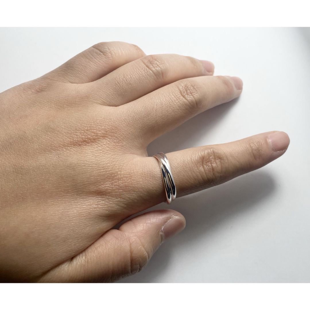 トリニティ　三連　結婚指輪　SILVER925リング　シンプル　純銀　22号ポお メンズのアクセサリー(リング(指輪))の商品写真