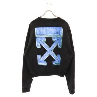 OFF-WHITE オフホワイト 20AW Marker Arows Sweatshirt バックアローマーカーロゴプリント長袖クルーネックスウェットトレーナー OMBA035E20FLE002 ブラック