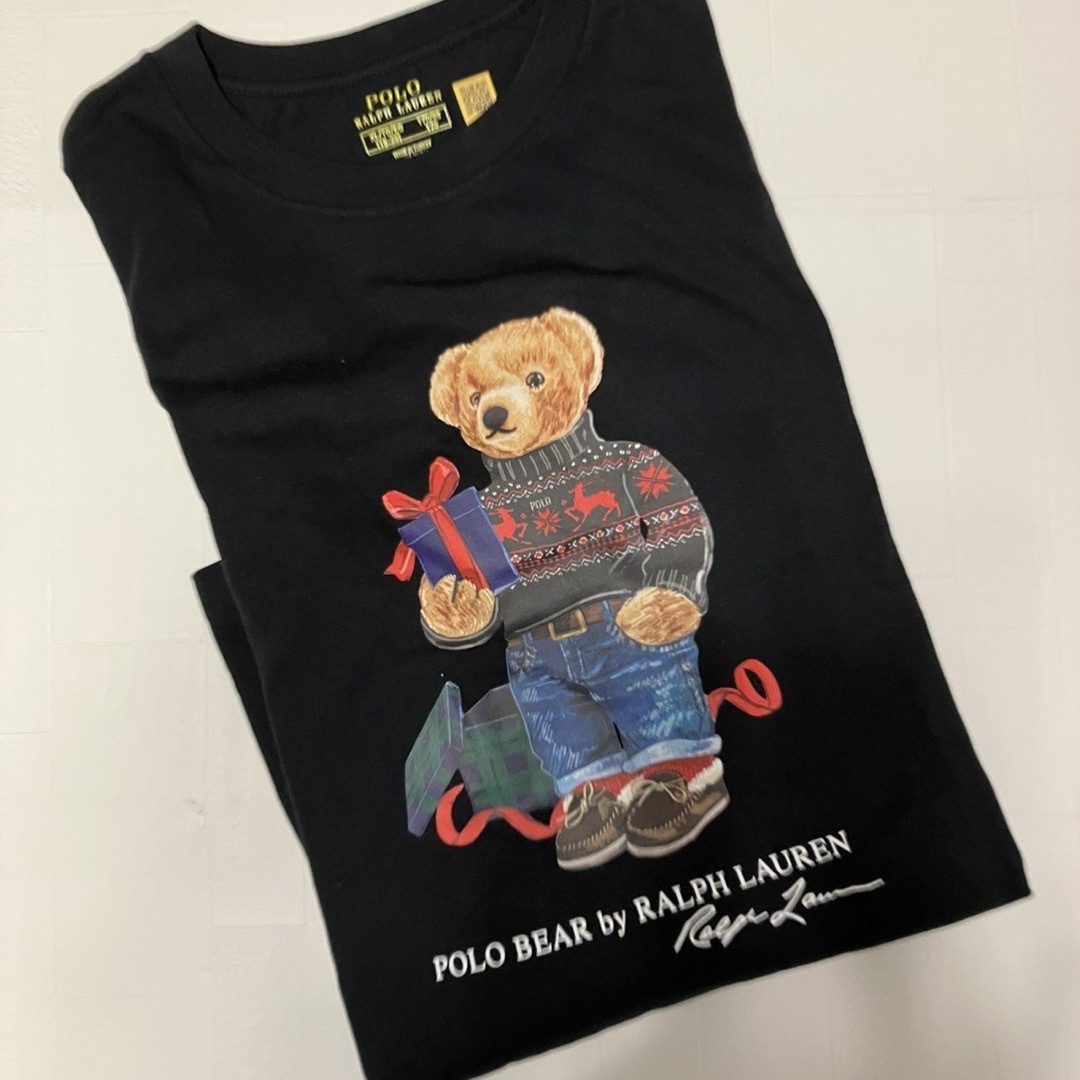 Ralph Lauren(ラルフローレン)の大人もL160cmラルフローレン ポロベア 長袖　メンズS レディースM 黒 キッズ/ベビー/マタニティのキッズ服男の子用(90cm~)(Tシャツ/カットソー)の商品写真