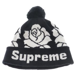 シュプリーム(Supreme)のSUPREME シュプリーム 12AW Rose Beanie ローズ ロゴ ビーニー ニット帽 ニットキャップ ブラック(ニット帽/ビーニー)