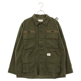 ダブルタップス(W)taps)のWTAPS ダブルタップス 19AW ×NEIGHBORHOOD JUNGLE LS ジャングル クロスボーン 長袖シャツ ミリタリーシャツ 192WVNHD-SHM02S カーキ(シャツ)