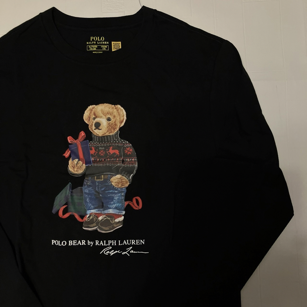 Ralph Lauren(ラルフローレン)の大人もOK　XL170-175ｃｍ　ラルフローレン　ポロベア　長袖　黒 メンズのトップス(Tシャツ/カットソー(七分/長袖))の商品写真