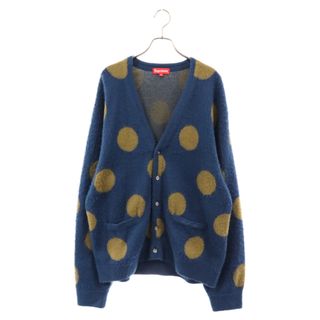 シュプリーム(Supreme)のSUPREME シュプリーム 20AW Brushed Polka Dot Cardigan 総柄ドット カーディガン ブルー(カーディガン)