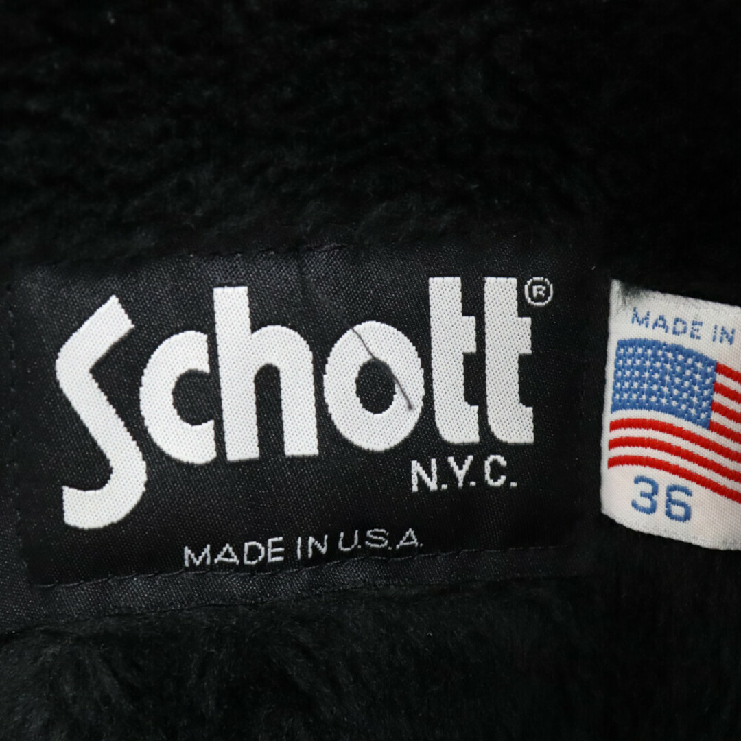 schott(ショット)のSCHOTT ショット 641 レザー シングルライダースジャケット ボアフリースライナー ブラック メンズのジャケット/アウター(ライダースジャケット)の商品写真