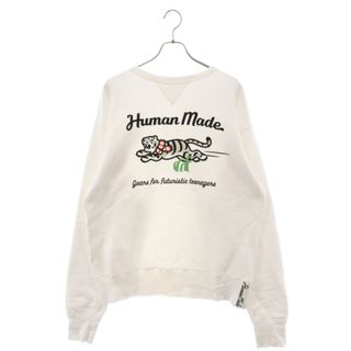 ヒューマンメイド(HUMAN MADE)のHUMAN MADE ヒューマンメイド 22AW WHITE TIGER TSURIAMI SWEATSHIRT ホワイトタイガー ツリアミ クルーネック スウェットトレーナー ホワイト(スウェット)