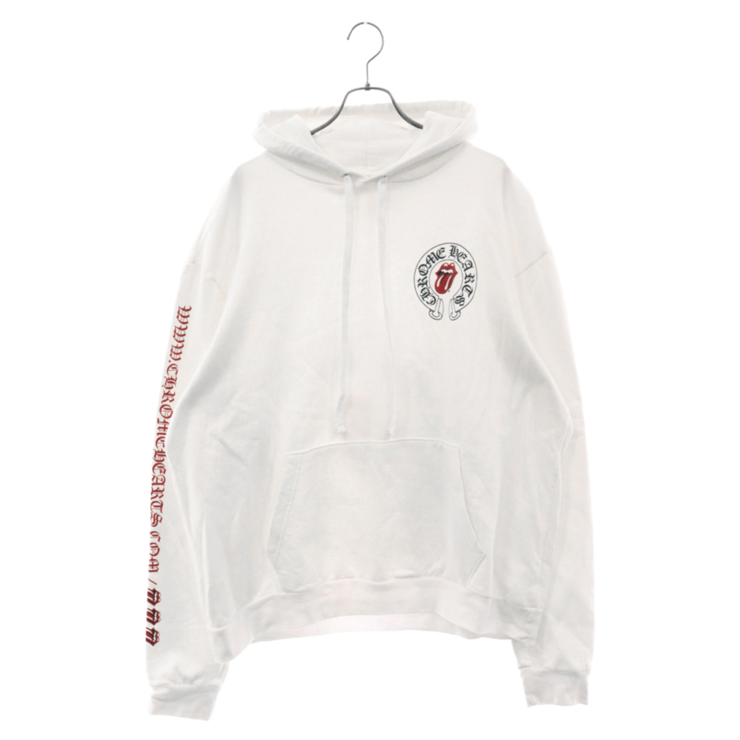 Chrome Hearts(クロムハーツ)のCHROME HEARTS クロムハーツ Lip And Tongue Hoodie リップアンドタンプリントプルオーバーパーカー ホワイト メンズのトップス(パーカー)の商品写真