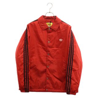 グッチ(Gucci)のGUCCI グッチ ×adidas 3 Stripes Coach Jacket 727337 ZALJ1 3ストライプ ロゴパッチナイロンコーチジャケット レッド(フライトジャケット)