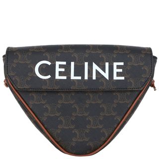 セリーヌ(celine)のセリーヌ CELINE ショルダーバッグ トリオンフキャンバス CELINEプリント トライアングルバッグ カーフ トリオンフキャンバス タン ポシェット  195902BZK【中古】(ショルダーバッグ)