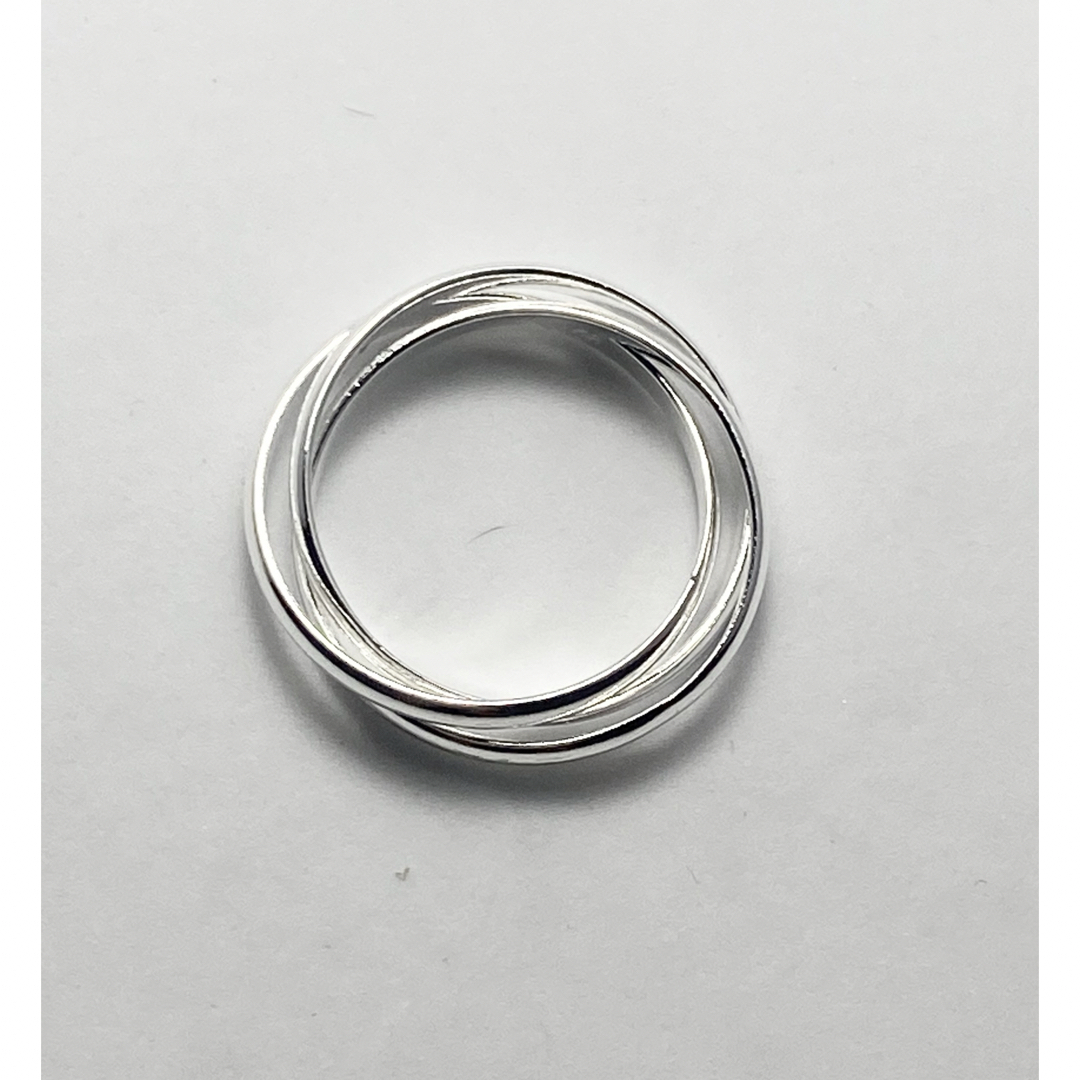 ピンキー 三連　トリニティ　スターリングシルバー925 シンプルアクセサリー12 メンズのアクセサリー(リング(指輪))の商品写真