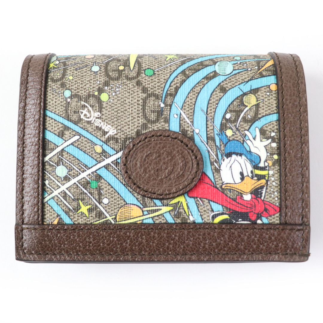 Gucci(グッチ)の未使用品☆GUCCI グッチ DISNEY ディズニー 648121 GGスプリームキャンバス ドナルドダック 二つ折り財布 マルチカラー 箱・保存袋付き イタリア製 レディース レディースのファッション小物(財布)の商品写真