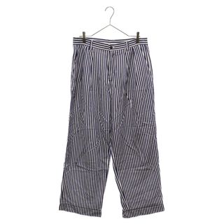 SHAREEF シャリーフ 21SS STRIPE PAJAMAS PANTS 2タック ストライプ パジャマパンツ ブルー 21312009