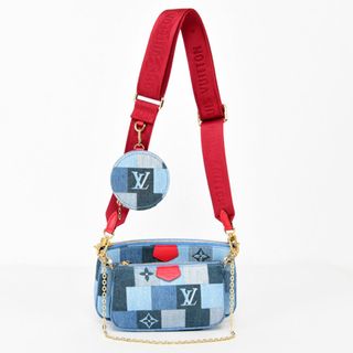 ルイヴィトン(LOUIS VUITTON)の新品♡ルイヴィトン デニムショルダーバッグ モノグラム×ダミエ 青 ポシェット(ショルダーバッグ)