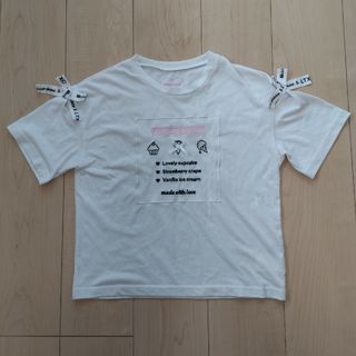 メゾピアノジュニア(mezzo piano junior)のmezzo piano♡ラブトキコラボ白Tシャツ140(Tシャツ/カットソー)