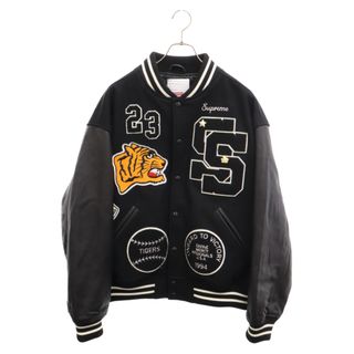 シュプリーム(Supreme)のSUPREME シュプリーム 23AW Tiger Varsity Jacket タイガー 刺繍 バーシティジャケット ブラック(フライトジャケット)