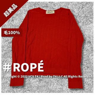 アダムエロペ(AER ADAM ET ROPE)の【超美品】ロペ ニット・セーター 長袖 M オレンジ 薄手 ✓4109(ニット/セーター)