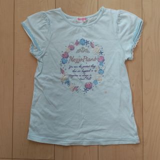 メゾピアノ(mezzo piano)のmezzo piano♡水色シェル柄Tシャツ140(Tシャツ/カットソー)