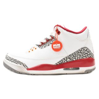 ナイキ(NIKE)のNIKE ナイキ AIR JORDAN 3 RETRO CARDINAL RED CT8532-126 エアジョーダン3 カーディナルレッド ハイカットスニーカー シューズ ホワイト/レッド US9.5/27.5cm(スニーカー)