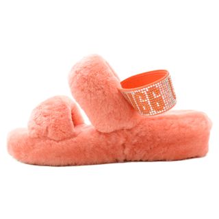 アグ(UGG)のUGG アグ OH YEAH BLING Slide クリスタルロゴストラップ ファーサンダル レディース 1114115 ピンク(サンダル)