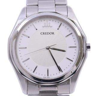 セイコー(SEIKO)のSEIKO セイコー クレドール シグノ クォーツ メンズ 腕時計 白文字盤 純正SSベルト GCAR043 / 8J81-0AF0(腕時計(アナログ))