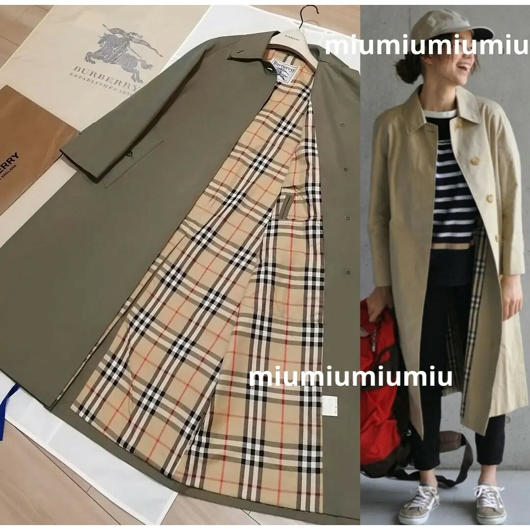 BURBERRY(バーバリー)の本物上質●　玉虫色ステンカラーコート　ヴィンテージバーバリー レディースのジャケット/アウター(トレンチコート)の商品写真