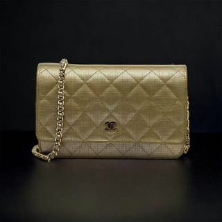 シャネル(CHANEL)のCHANEL シャネル　マトラッセ　チェーンウォレット　ゴールド(ショルダーバッグ)