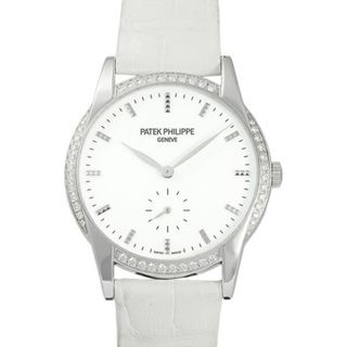 PATEK PHILIPPE - パテック・フィリップ PATEK PHILIPPE カラトラバ 7122/200G-001 ホワイト文字盤 中古 腕時計 レディース