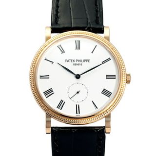 パテックフィリップ(PATEK PHILIPPE)のパテック・フィリップ PATEK PHILIPPE カラトラバ 5119R-001 ホワイト文字盤 中古 腕時計 メンズ(腕時計(アナログ))