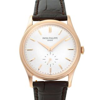 パテックフィリップ(PATEK PHILIPPE)のパテック・フィリップ PATEK PHILIPPE カラトラバ 5196R-001 シルバー文字盤 中古 腕時計 メンズ(腕時計(アナログ))