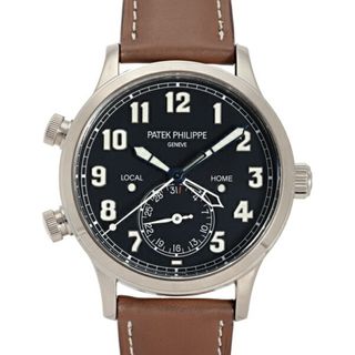 パテックフィリップ(PATEK PHILIPPE)のパテック・フィリップ PATEK PHILIPPE カラトラバ パイロット・トラベルタイム 5524G-001 ブルー文字盤 中古 腕時計 メンズ(腕時計(アナログ))