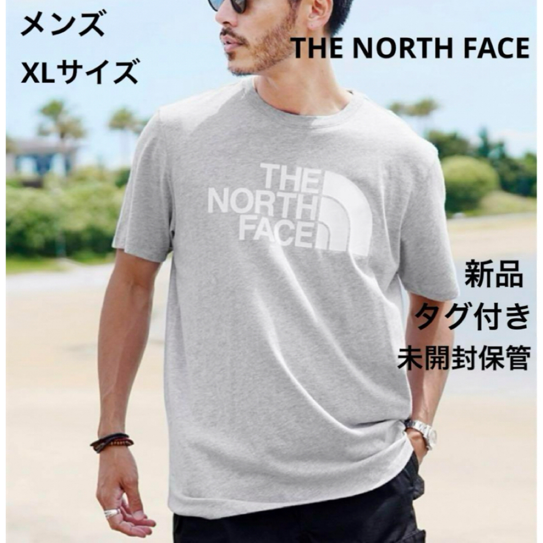 THE NORTH FACE(ザノースフェイス)のTHE NORTH FACE半袖Tシャツ　メンズXLサイズ　新品タグ付き　グレー メンズのトップス(Tシャツ/カットソー(半袖/袖なし))の商品写真