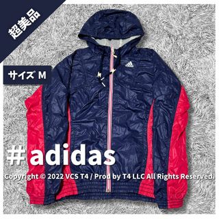 アディダス(adidas)の【超美品】アディダス ジャンパー・ブルゾン M ネイビー ピンク ✓4102(ブルゾン)