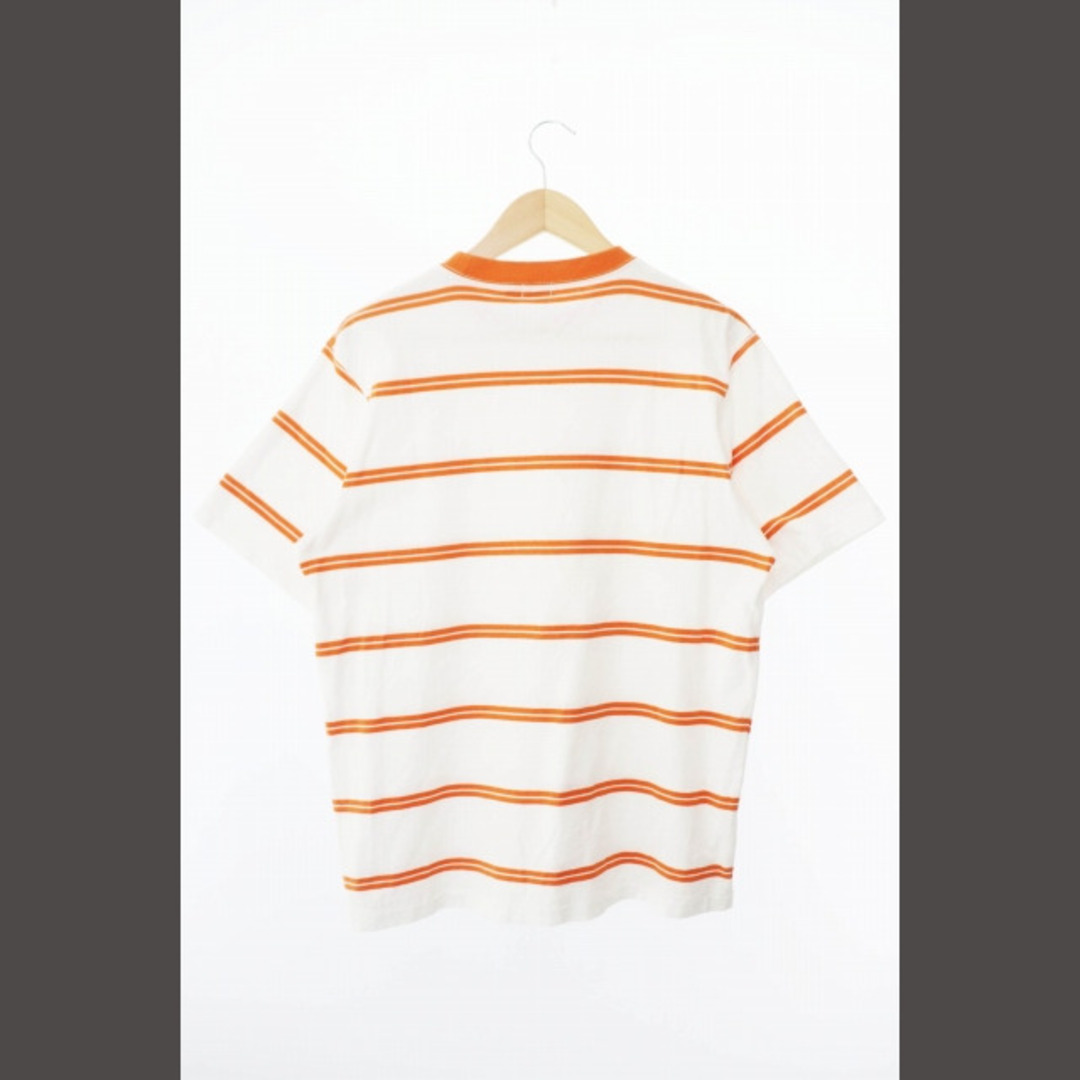 GOODENOUGH(グッドイナフ)のグッドイナフ ボーダー 半袖Tシャツ M ホワイト オレンジ● メンズのトップス(Tシャツ/カットソー(半袖/袖なし))の商品写真