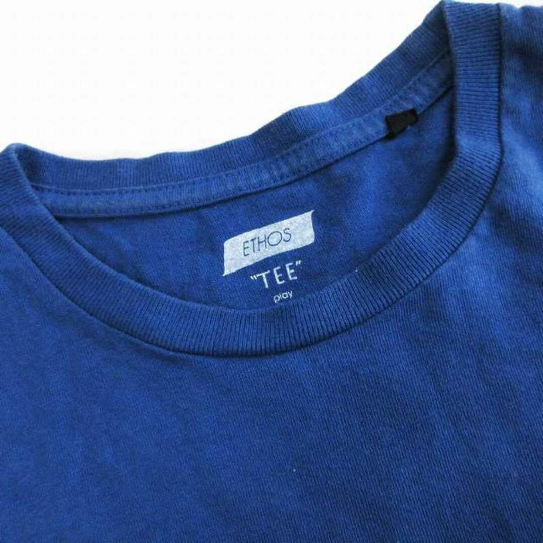 other(アザー)のエトス ETHOS Tシャツ カットソー 半袖 フリンジ 無地 ブルー 青 M メンズのトップス(Tシャツ/カットソー(半袖/袖なし))の商品写真