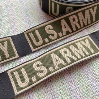 刺繍タグ　10枚セット　US  ARMY  緑(各種パーツ)