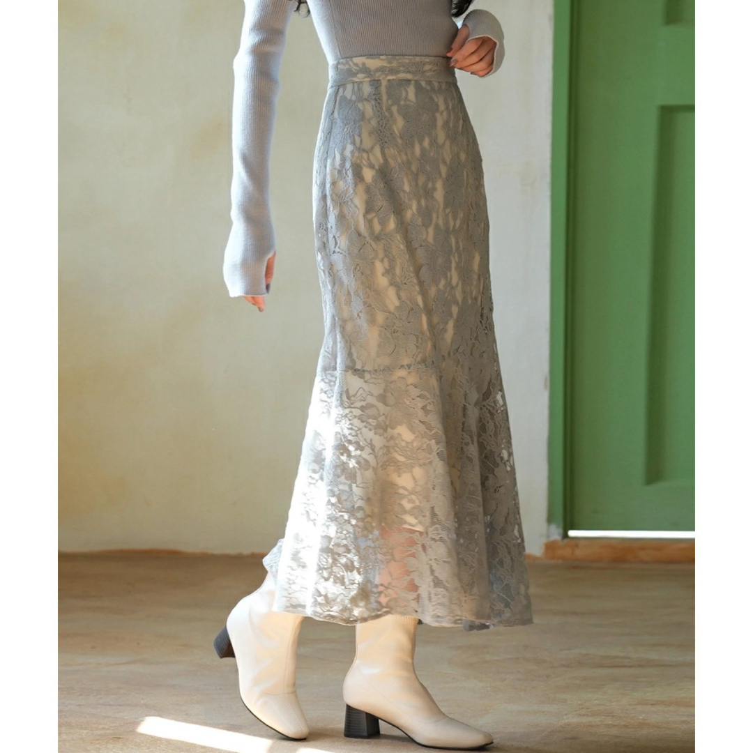 SAISON DE PAPILLON(セゾンドパピヨン)の『骨格ウェーブちゃんコラボ 』 秋冬 春 夏 マーメイドスカート ロングスカート レディースのスカート(ロングスカート)の商品写真