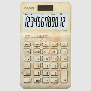 カシオ(CASIO)の 電卓　CASIO　カシオ　マーブル　イエロー　黄色　限定　ジャストタイプ(その他)