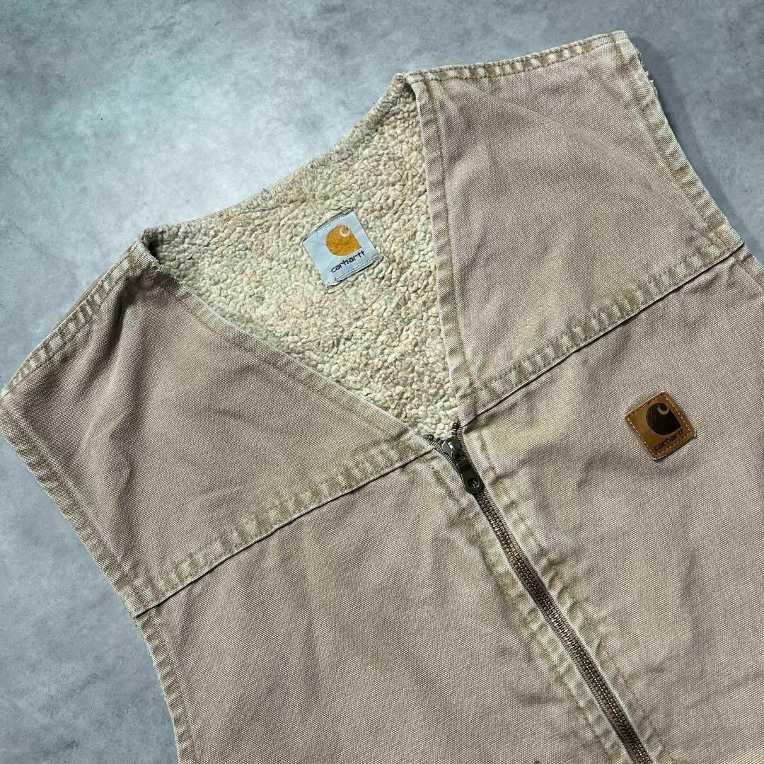 carhartt(カーハート)の【Carhartt】カーハート 裏ボアダックベスト USワーク古着 メンズのトップス(ベスト)の商品写真